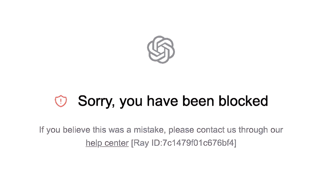 Anuncio de bloqueo ChatGPT